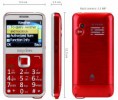 Gran teléfono celular del teclado Daxian GST 6000 móvil Dual SIM Dual Standby linterna FM Bluetooth